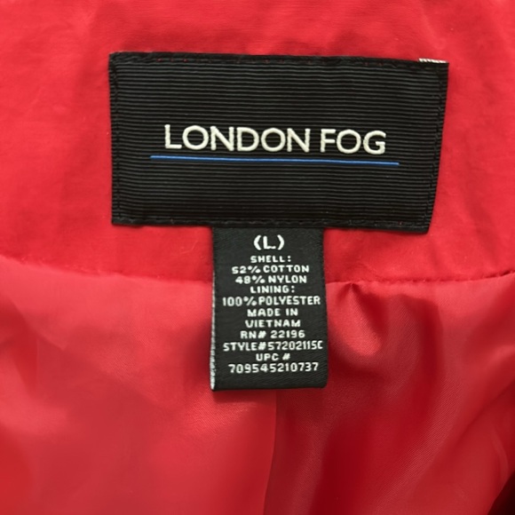 Large Red London Fog jacket - Picture 2 of 5